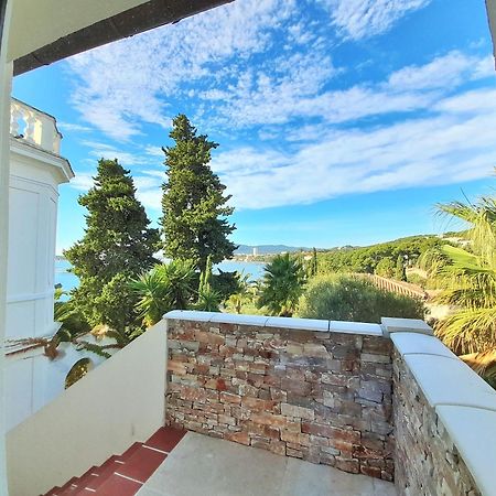 Villa-Chateau Les Terrasses - Tamaris, Plage Des Sablettes, Mer Au Bas De La Propriete Ла Сен-сюр-Мер Екстериор снимка
