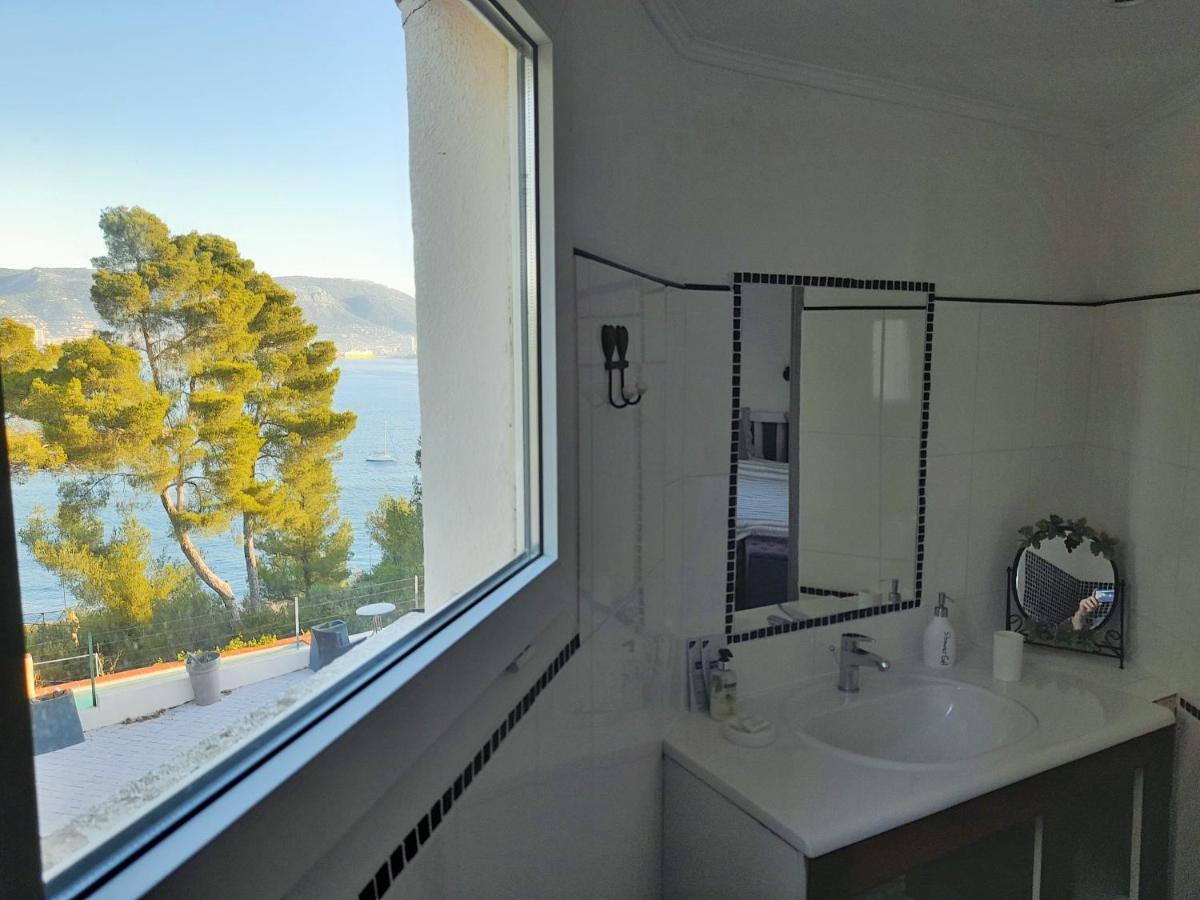 Villa-Chateau Les Terrasses - Tamaris, Plage Des Sablettes, Mer Au Bas De La Propriete Ла Сен-сюр-Мер Екстериор снимка