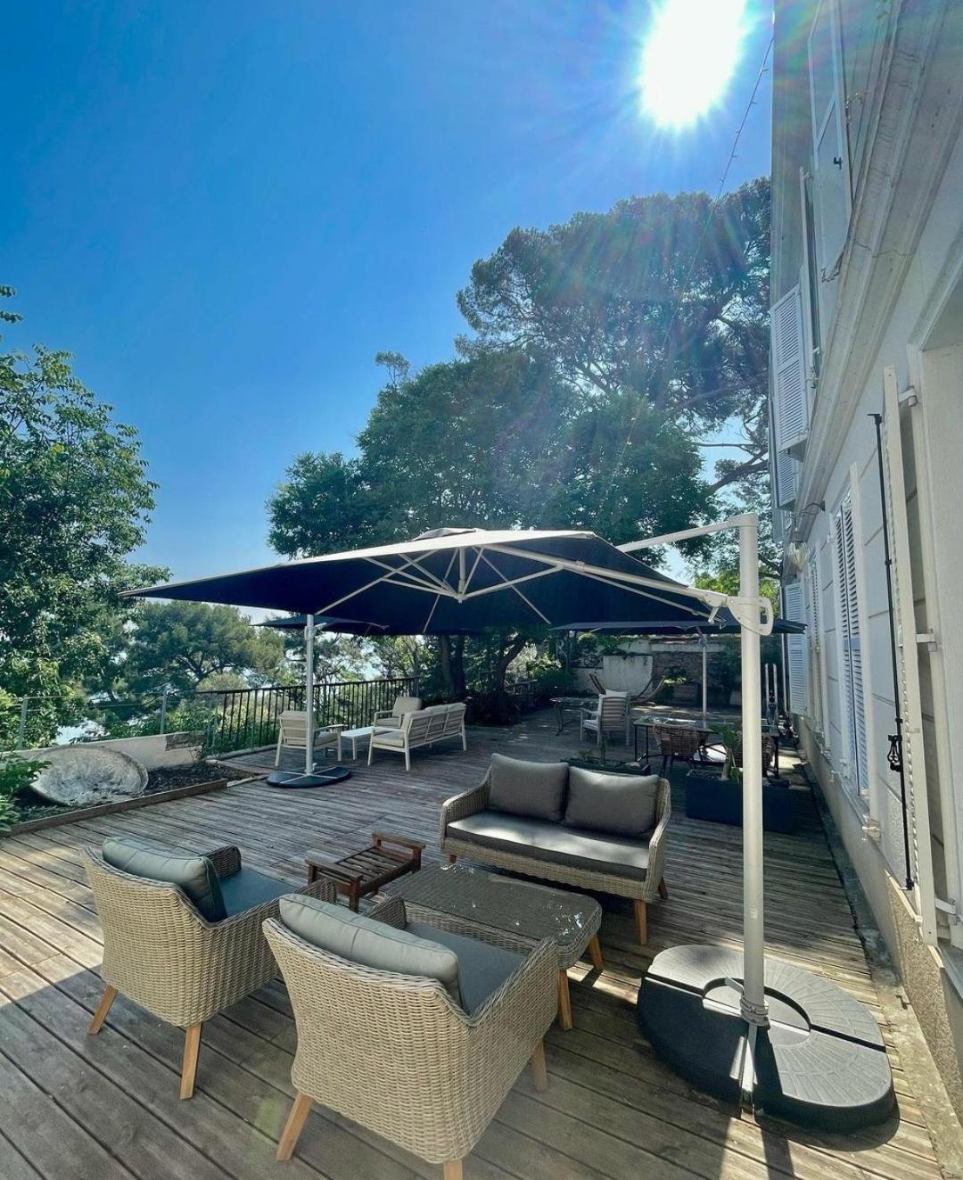 Villa-Chateau Les Terrasses - Tamaris, Plage Des Sablettes, Mer Au Bas De La Propriete Ла Сен-сюр-Мер Екстериор снимка