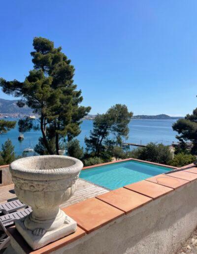 Villa-Chateau Les Terrasses - Tamaris, Plage Des Sablettes, Mer Au Bas De La Propriete Ла Сен-сюр-Мер Екстериор снимка