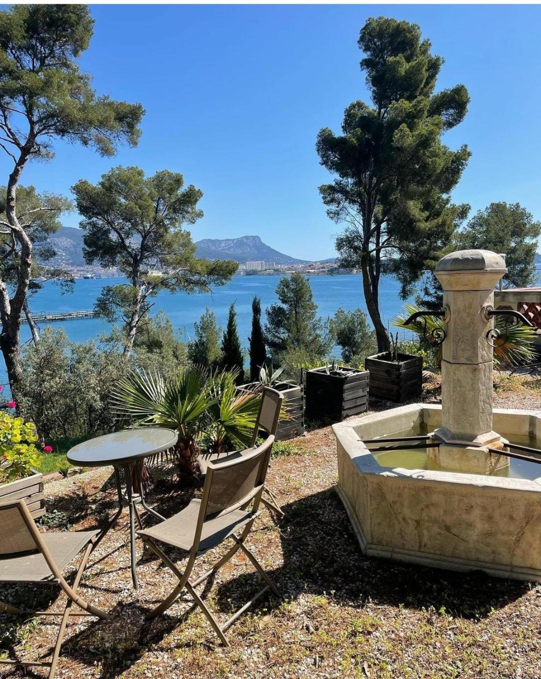 Villa-Chateau Les Terrasses - Tamaris, Plage Des Sablettes, Mer Au Bas De La Propriete Ла Сен-сюр-Мер Екстериор снимка