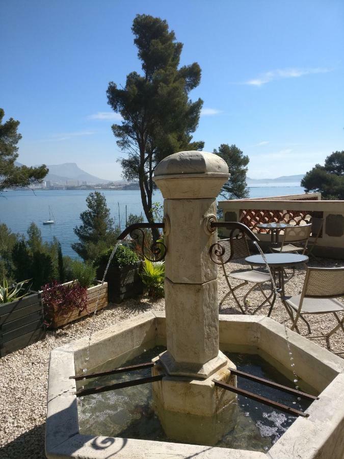 Villa-Chateau Les Terrasses - Tamaris, Plage Des Sablettes, Mer Au Bas De La Propriete Ла Сен-сюр-Мер Екстериор снимка